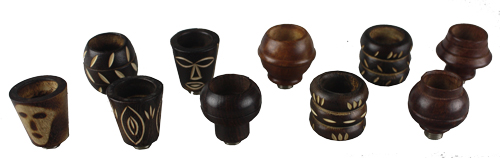 10 Mixed Wooden Heads