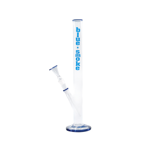 Glasbong Zylinder, Blau Smoke, 46cm, 18.8er