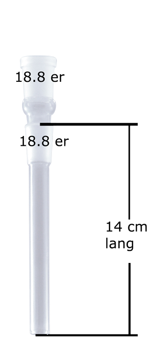 [X140K] GLASS Coupling, 18.8, 14 cm (X4K)
