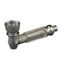 Screw-on pipe, metal + plastic, 8 cm long