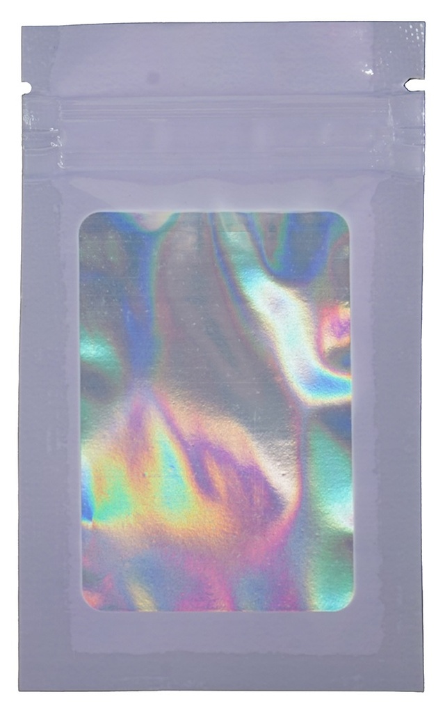 [ZPHW1LIL] Mylar Bag WINDOW, 100 X 60 Mm, Pack Of 50, Purple