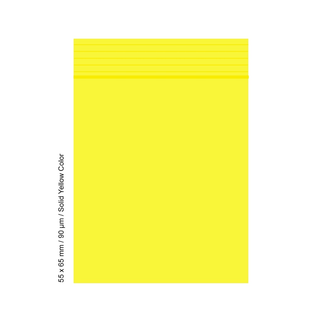 [SLD569YL] Poly Bag 5.5 X 6.5 Cm, 90 Microns, Pack Of 500, YELLOW