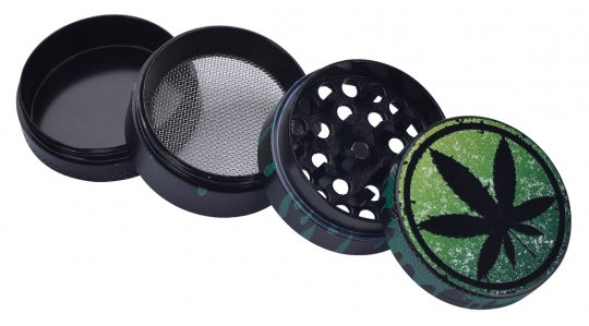 Metal Grinder, 40 mm Diameter, 4-piece, DRIPPING Leaf