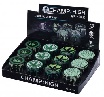 Metal Grinder, 40 mm Diameter, 4-piece, DRIPPING Leaf