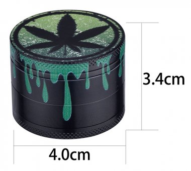Metal Grinder, 40 mm Diameter, 4-piece, DRIPPING Leaf