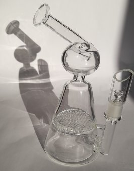 Oil rig with slit diffuser and honeycomb