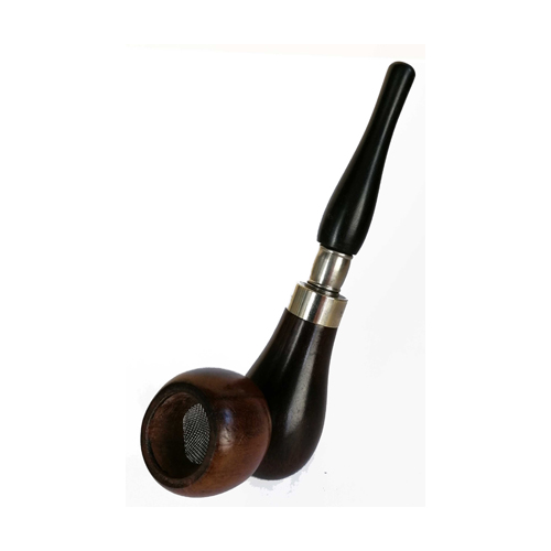 Screw-on pipe, wood, can be set at an angle, 13 cm high-WP25-Bam Bam Bhole_2.jpg