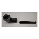 Screw pipe, dark wood, 14 cm long-WP23-Bam Bam Bhole_5.jpg