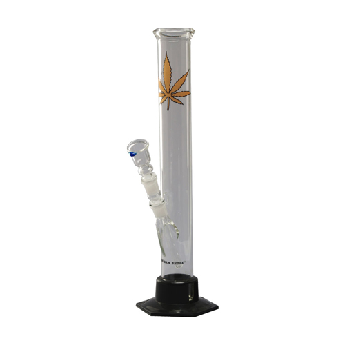 Glass Bong, 14.5 Cm, 36 Cm, 42 mm Ø, Plastic Base-GW50-Bam Bam Bhole_7.jpg