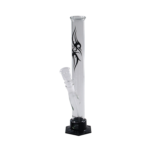 Glass Bong, 14.5 Cm, 36 Cm, 42 mm Ø, Plastic Base-GW50-Bam Bam Bhole_2.jpg