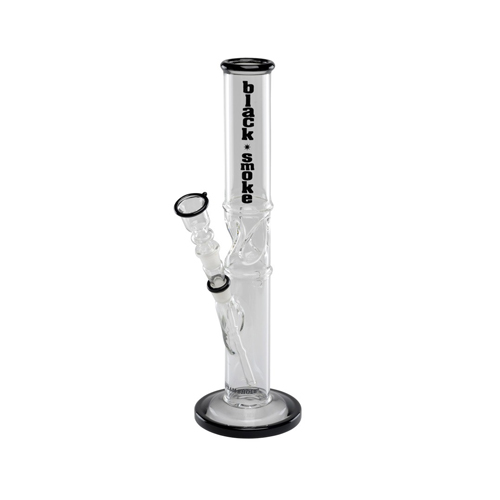 Glass Bong, 14.5 Mm, 33 Cm, Black Smoke, Ice, 42 mm Ø-GW37KFBS-Bam Bam Bhole_2.jpg