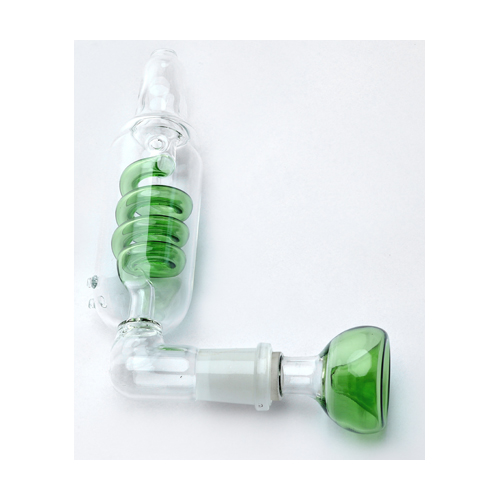 Glass Pipe, Glass Pipe With Spiral Coil, 13cm-SSC10104GR-Bam Bam Bhole_2.jpg