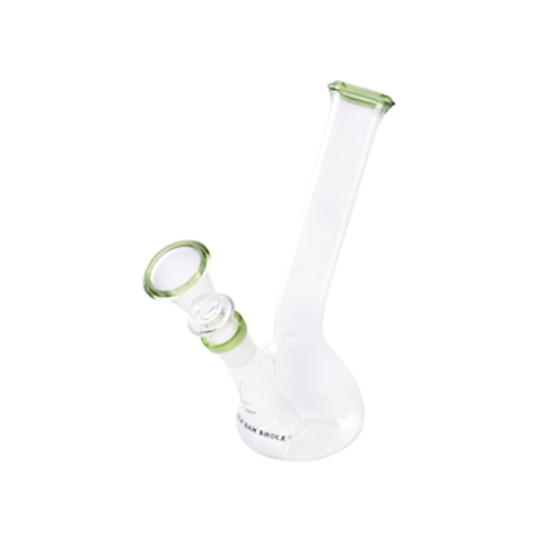 Glass Bong, 14.5 Cm, 16 Cm, Green Edges-GW1KBG-Bam Bam Bhole_2.jpg