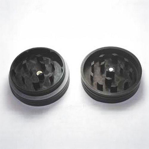 Aluminum Grinder, 4 Cm, 2 Parts, Black-WN42S-Bam Bam Bhole_3.jpg