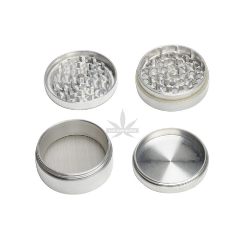 Aluminum Grinder, 63 mm Ø, 4-piece With Screen, CNC-WN634-Bam Bam Bhole_4.jpg