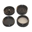 Aluminum Grinder BLACK, 50 mm Ø, 4-piece, Sieve, CNC-WN54S-Bam Bam Bhole_2.jpg