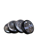 Aluminum Grinder SILVER, 50 mm Ø, 4-piece, Cleartop, CNC-WN54CT-Bam Bam Bhole_3.jpg