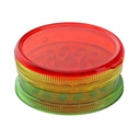 Acrylic Grinder, 50 mm Ø, With Container, RASTA Colors-WN106RAS-Bam Bam Bhole_2.jpg