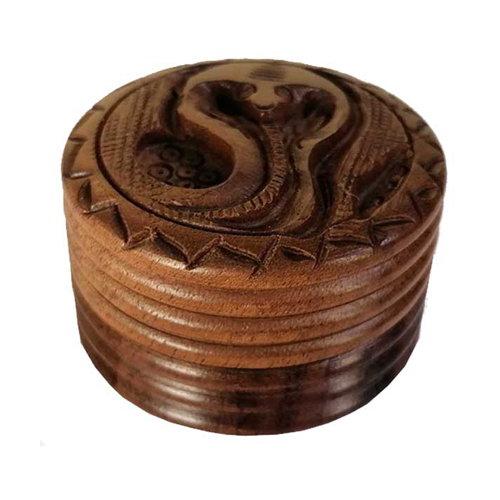 Wooden Grinder, 50 mm Ø, 2-piece, Cobra, Magnet-WN103-Bam Bam Bhole_2.jpg