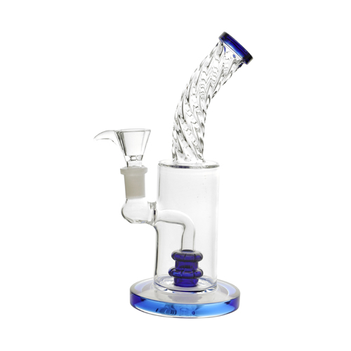 Blue Water Pipe With Drum, 20 cm-SSC10149BL-Bam Bam Bhole_2.jpg