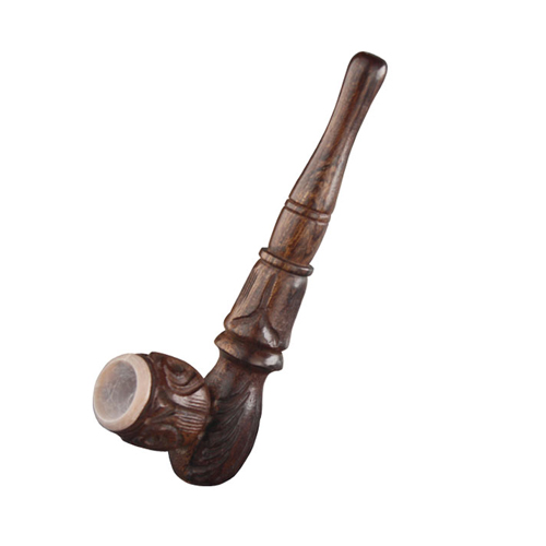 Wooden Pipe - approx. 12.5 cm - Soapstone Stem-MS4-Bam Bam Bhole_2.jpg