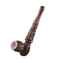 Wooden Pipe - approx. 12.5 cm - Soapstone Stem-MS4-Bam Bam Bhole_2.jpg