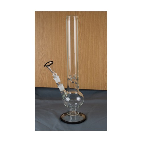 Glass Bong With Leaf, 50mm Ø, 44cm, Ice, 18.8mm-GW38-Bam Bam Bhole_5.jpg