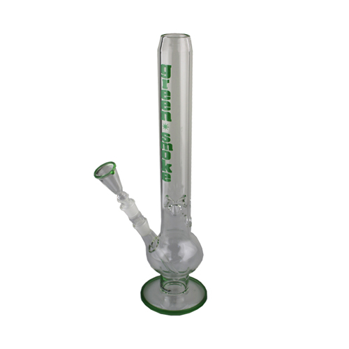 Glass Bong With Leaf, 50mm Ø, 44cm, Ice, 18.8mm-GW38-Bam Bam Bhole_8.jpg