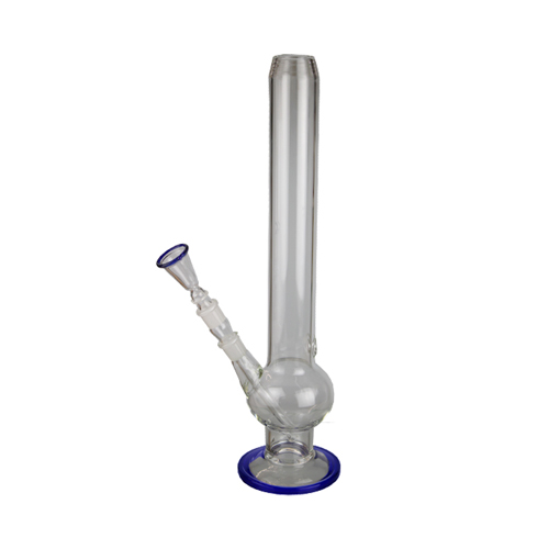 Glass Bong With Leaf, 50mm Ø, 44cm, Ice, 18.8mm-GW38-Bam Bam Bhole_3.jpg