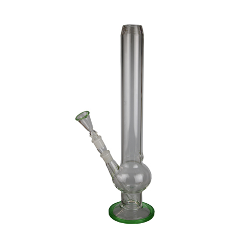 Glass Bong With Leaf, 50mm Ø, 44cm, Ice, 18.8mm-GW38-Bam Bam Bhole_10.jpg