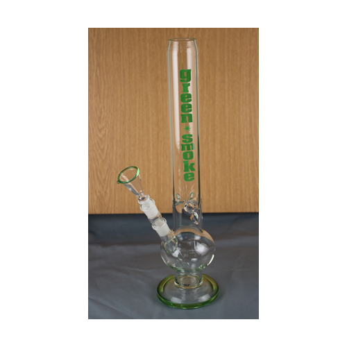 Glass Bong With Leaf, 50mm Ø, 44cm, Ice, 18.8mm-GW38-Bam Bam Bhole_4.jpg