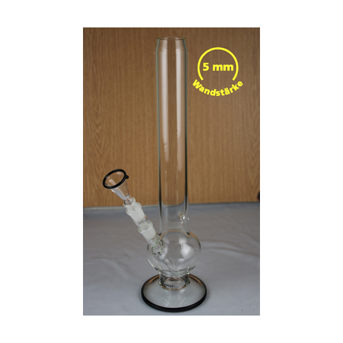 Glass Bong With Leaf, 50mm Ø, 44cm, Ice, 18.8mm-GW38-Bam Bam Bhole_9.jpg