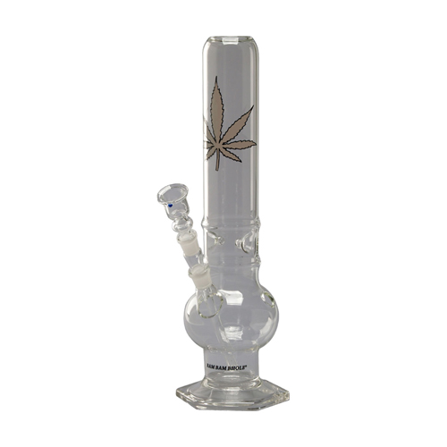 Glass Bong Ice Bong, 32 cm Height, 53 mm Ø, 14.5-GW110E-Bam Bam Bhole_3.jpg
