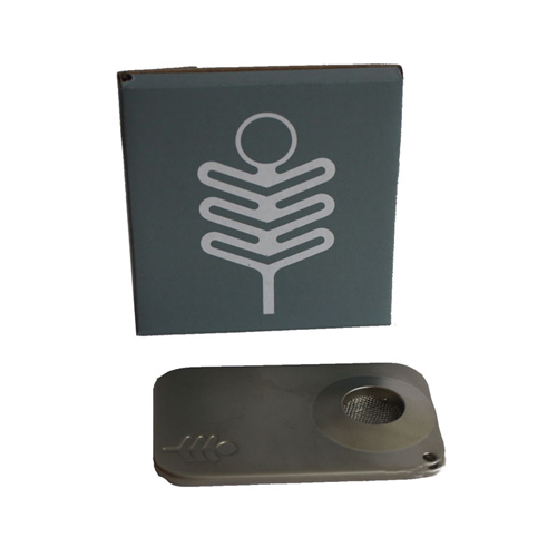 Silver Palm Leaf Magnet Pipe, Matte-SIL1-Bam Bam Bhole_2.jpg