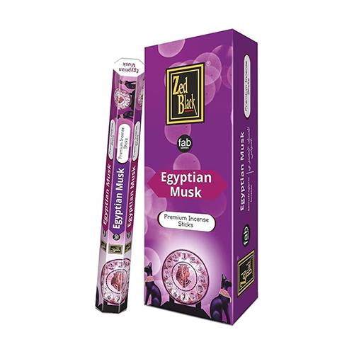 Incense, Zed Black, EGYPTIAN MUSK, 6 Packs Of 20 Sticks