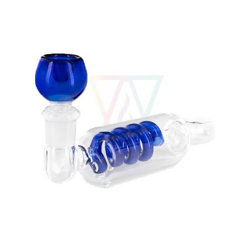 Glass Pipe, Glass Pipe With Blue Spiral Coil, 13cm-SSC10104BL-Bam Bam Bhole_4.jpg