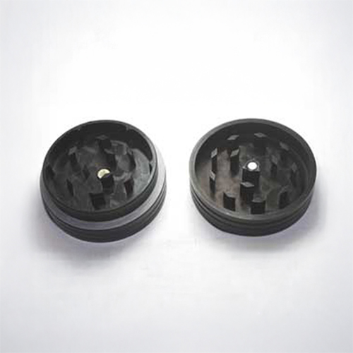 Aluminum Grinder, 4 Cm, 2 Parts, Black-WN42S-Bam Bam Bhole_2.jpg