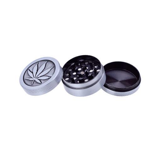 Metal Grinder, 40 mm Diameter, 3-piece, Sieve + Leaf-WN43LEAF-Champ High_2.jpg
