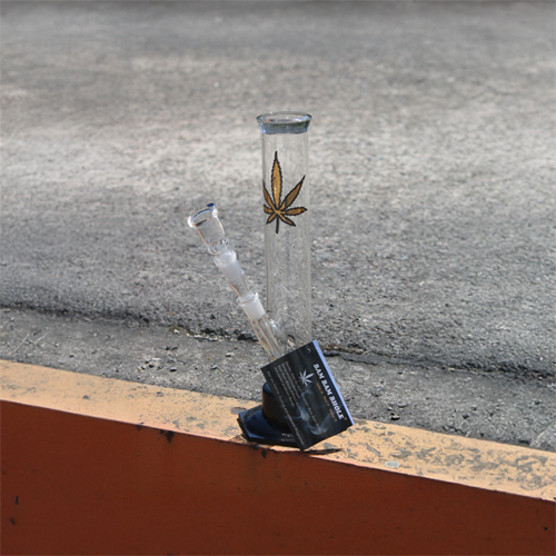 Glass Bong, 14.5 Cm, 29 Cm, 42 mm Ø, Plastic Base-GW50M-Bam Bam Bhole_2.jpg
