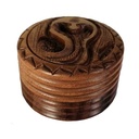 Wooden Grinder, 50 mm Ø, 2-piece, Cobra, Magnet-WN103-Bam Bam Bhole_2.jpg