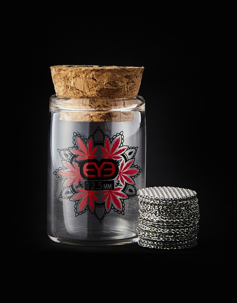 AMAZED Steel Screen In Glass Jar, 25 Pieces, 12.5 mm Ø