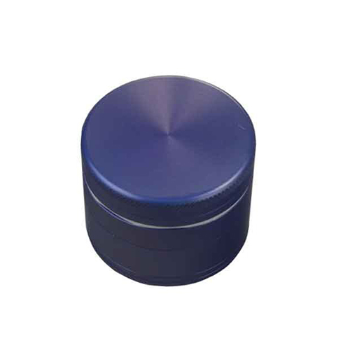 Alu-Grinder BLAU, 50mm Ø, 4-teilig mit Sieb, CNC*