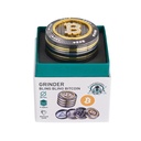 Alu-Grinder BLAU, 50mm Ø, 4-teilig mit Sieb, CNC*