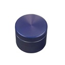 Alu-Grinder BLAU, 50mm Ø, 4-teilig mit Sieb, CNC*