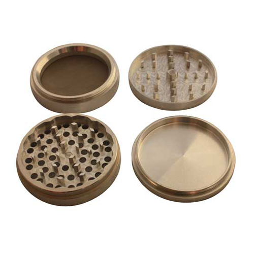 Aluminum Grinder, 90 mm Ø, 4-piece With Screen, CNC