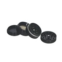 Aluminum Grinder, 4 Cm, 4 Parts, Black