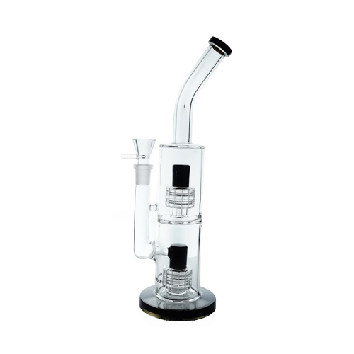 Black Bong, Double Shower Percolator Bong, 30cm