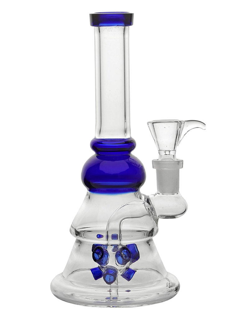 Blaue Wasserpfeife mit einzigartiger Dusche, 20cm