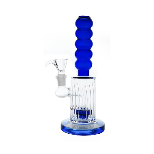 Blue Cut Bong With Bubble Grip, 20 cm