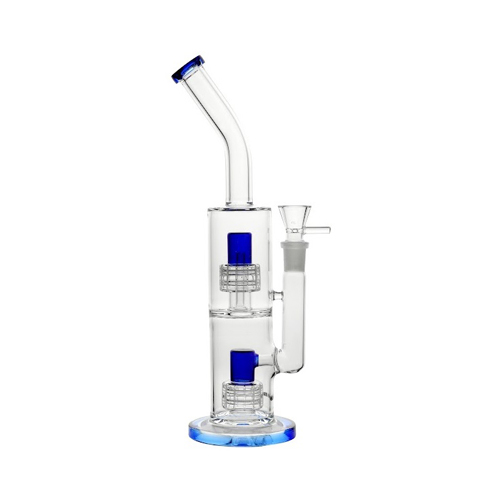 Blue Bong, Double Shower Percolator Bong, 30 cm